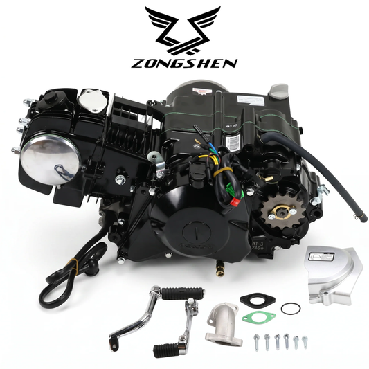 Zongshen 125cc engine – electric + kickstart (black) 