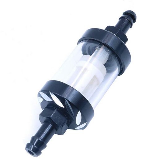 Black and transparent CNC fuel filter for 5 & 6mm fuel hose 