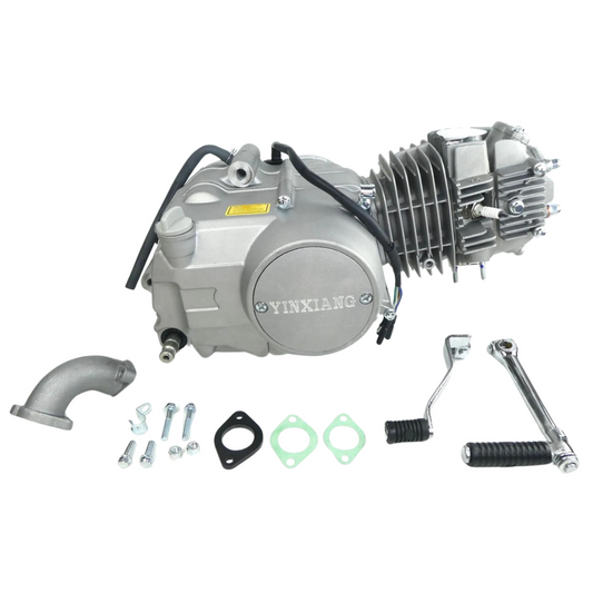 Moteur YX 140cc chrome/argent - Manuel - Kickstart 