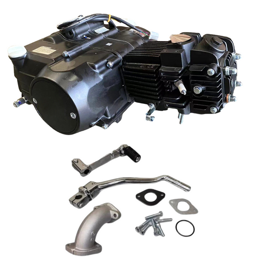 Bloc moteur Zongshen 125cc manuel kick et démarreur électrique. 4 vitesses 