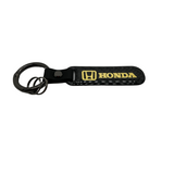 Porte-clés Honda en carbone avec lettres dorées 