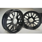 BB Sport mat zwart tubeless aluminium velgen voor Monkey 12 "x 3.5 + 2.75"