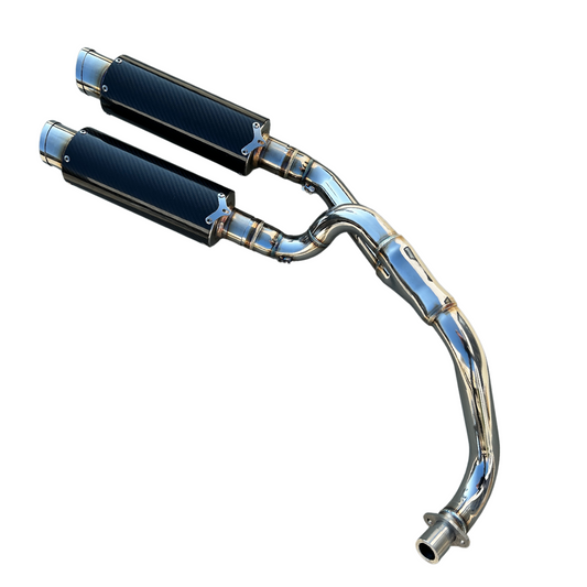 Carbon Twin exhaust for Dax 'The Shotgun' 