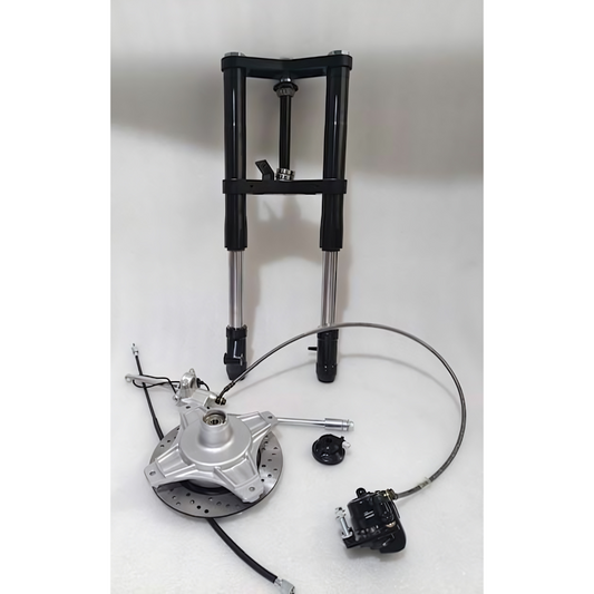 Skyteam Dax front fork set with accessories black colored 