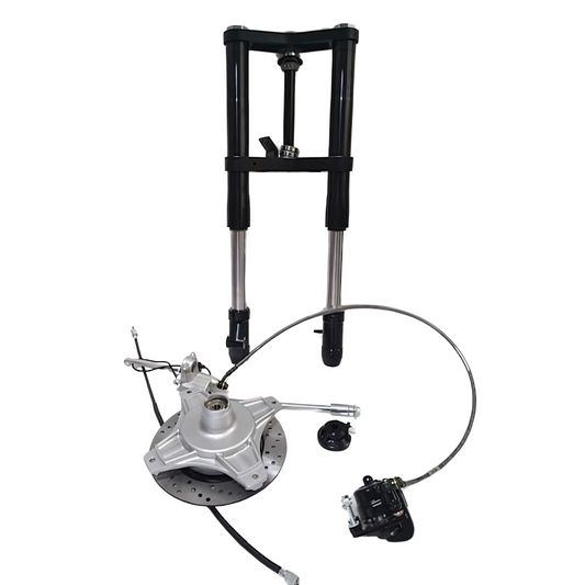 Skyteam Dax front fork set with accessories black colored 
