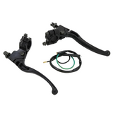 Brake and clutch lever set L/R black for 22mm handlebars 