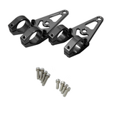 Light brackets CNC alloy black for mounting on all 30mm front forks 