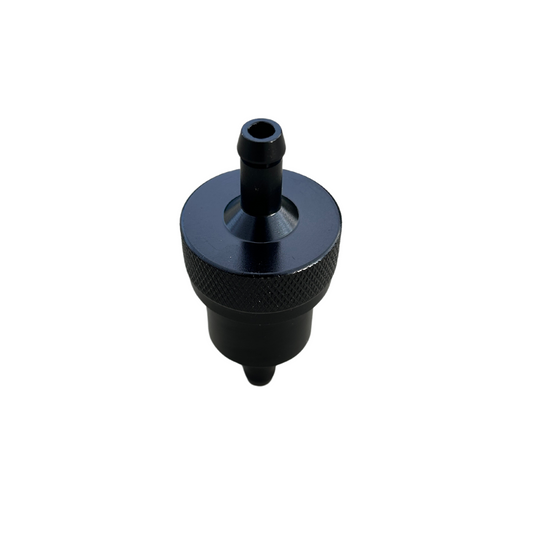Fuel filter black-colored aluminum for 6mm cables 