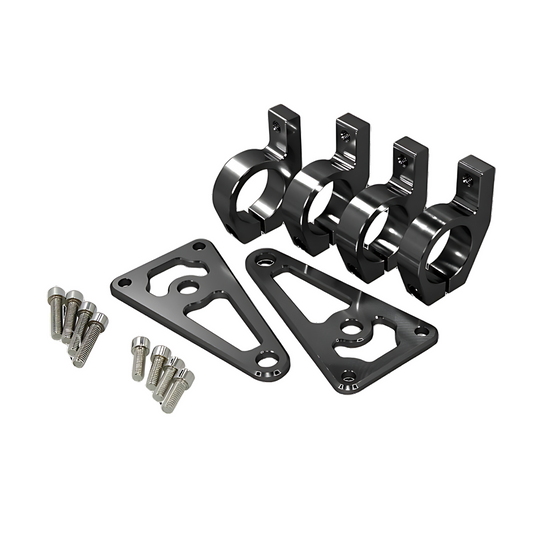 Light brackets 26mm CNC black for mounting on all 26mm front forks 