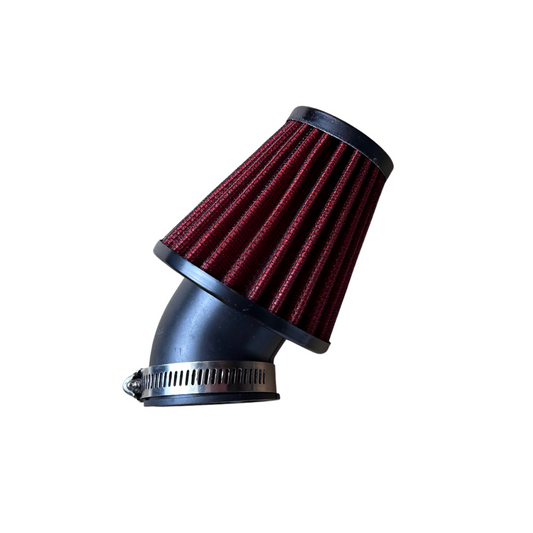 Air filter burgundy 45 degree angled - 35mm or 48mm 