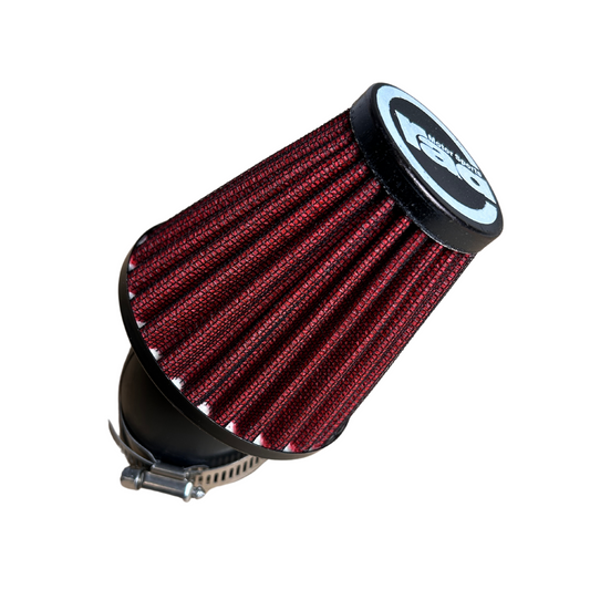 Air filter burgundy 45 degree angled - 35mm or 48mm 