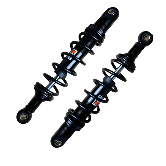 Rear springs / shock absorbers CNC 320mm set with 6 black coils 