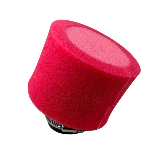 Red foam air filter - choice of 35mm, 38mm, 45mm, or 48mm 