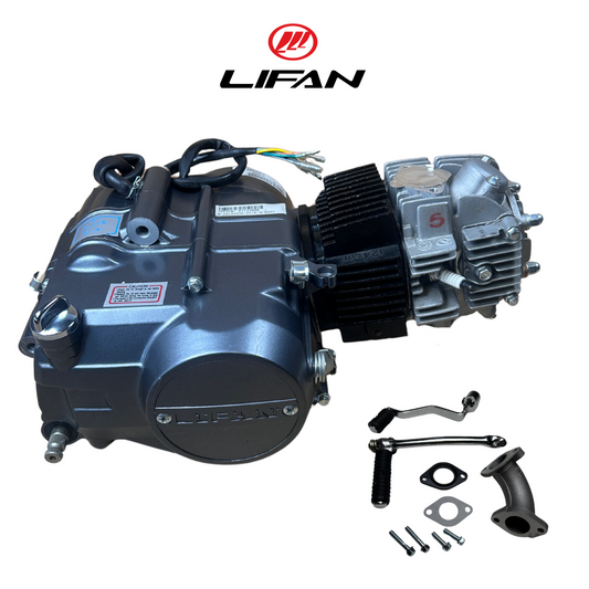 Lifan 125cc motorblok grijs / zilver- Manueel - 4 Versnellingen kickstart.