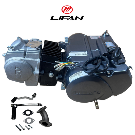 Lifan 125cc motorblok grijs / zilver- Manueel - 4 Versnellingen kickstart.