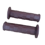 Poignées en caoutchouc marron foncé pour guidons de 22 mm de diamètre - L & R 
