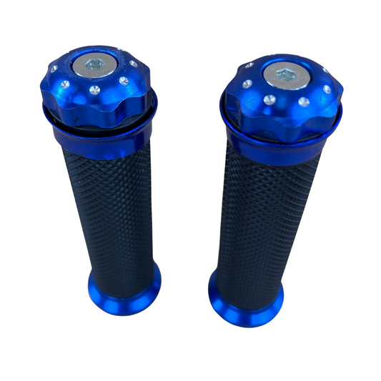 Griffe blau für 22,2 mm Lenker Dax, Monkey, PBR, Pitbike.. 