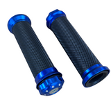 Griffe blau für 22,2 mm Lenker Dax, Monkey, PBR, Pitbike.. 
