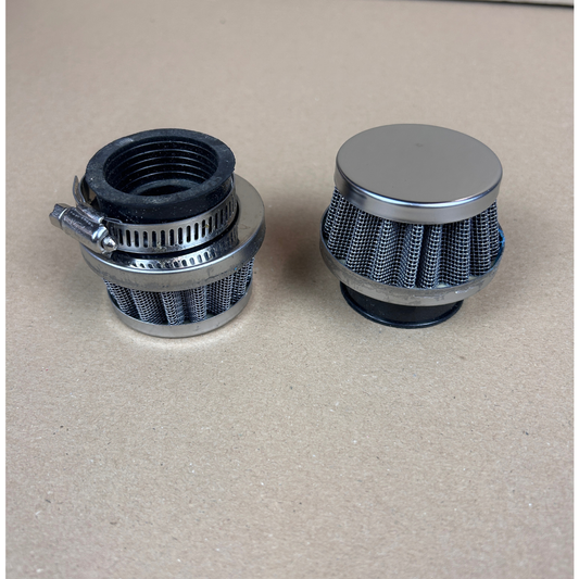 Two chrome air filters - 35mm without packaging in good condition 