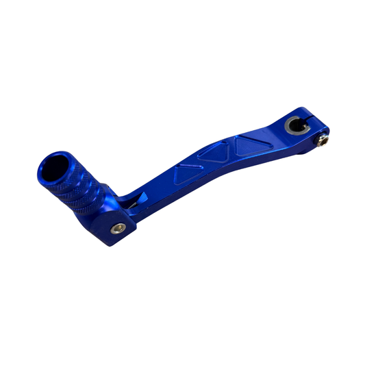 CNC shift pedal with triangle pattern blue for 50cc - 125cc 