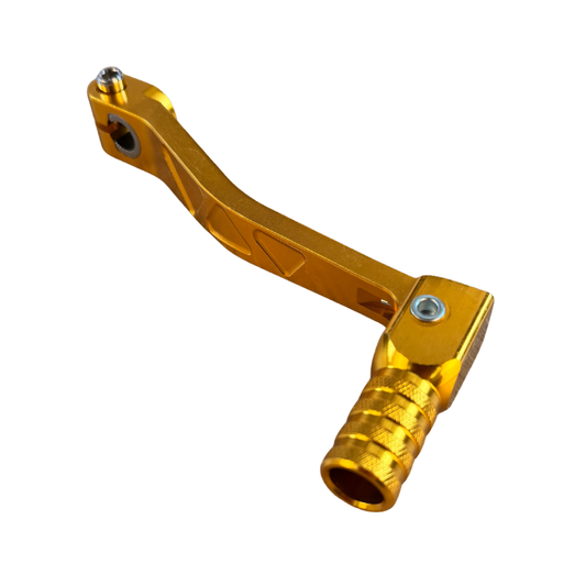 CNC shift pedal with triangle pattern gold for 50cc - 125cc 