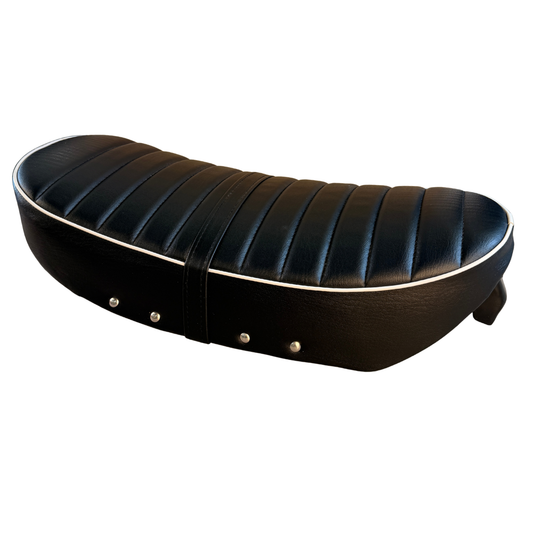 Low seat for Dax 2.5 and 3.5 liter Dax - Japanese style black with white border 