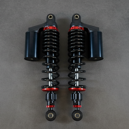 Shock absorbers / rear springs 330mm black & red - adjustable 