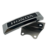 Honda fork emblem chrome and black with mounting bracket Dax 