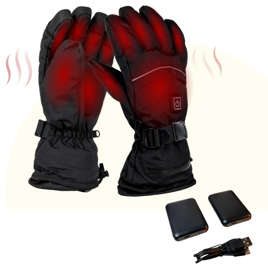 Gants d'hiver chauffants électriques avec powerbanks - trois réglages 