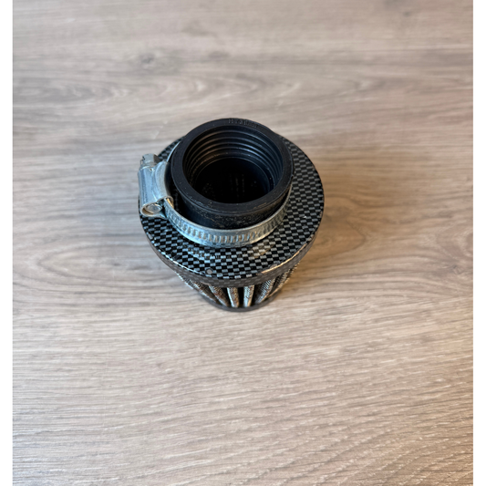 Second-hand - Carbon look air filter with rust 35mm 