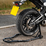 Béquille paddock universelle noire - adaptée à tous les types de cyclomoteurs et motos 