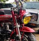 Multireflector Headlamp diamond yellow and chrome for Dax 