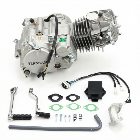 YX 150cc engine block with light flywheel CRF Look – with accessories 