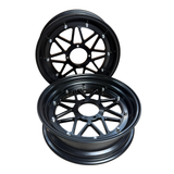 Jeu de jantes Tubeless noir 12 pouces - 3.50 x 3.00 - Pour Dax et Monkey