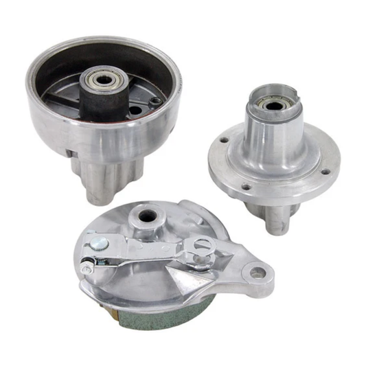 Monkey-Nabe silber mit Dax-Bremstrommel 12 mm Achse