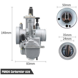 Carburetor Nibbi PWK 24 Racing version PWK24SP - silver 