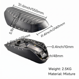 Selle Dax style CT-70 avec plaque de selle 6 volts - noir 