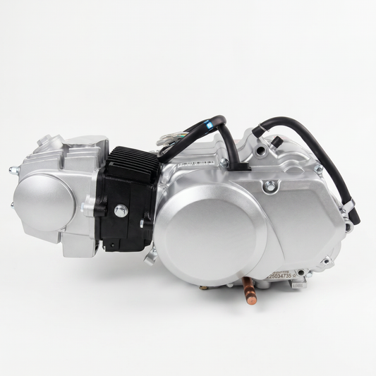110-ccm-Komplettmotor silber/grau – Manuell – 4 Gänge, Kickstarter. Dax,.. (108 ccm)