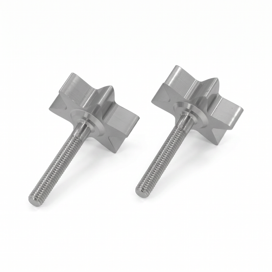 Stuur draaiknoppen Dax en Monkey sterrenvorm CNC zilver