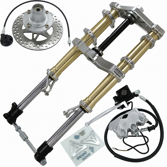 USD front fork Dax 40mm 4 piston gold and chrome 