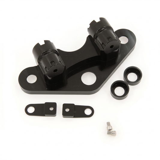 CNC gefreesde stuurklem zwart voor 12V Dax met Dax 6 Volt Look
