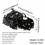 Moteur Zongshen 125cc – noir (kickstart) - Dax, Pitbike, Monkey.. 