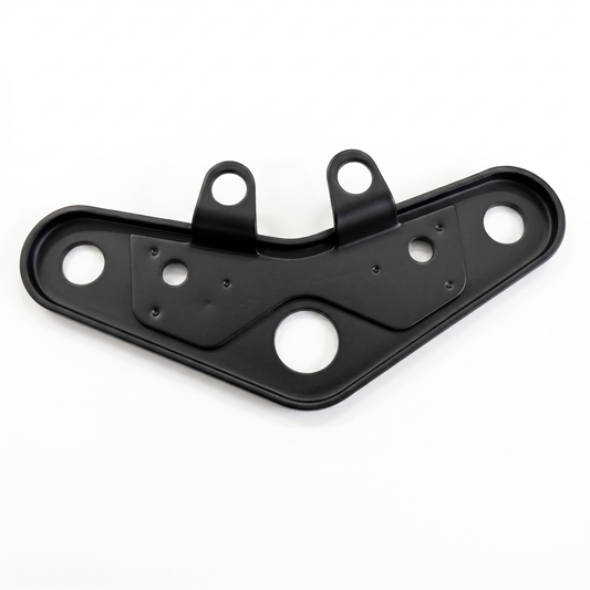Steering plate / handlebar holder matte black for Dax forks 