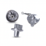 Monkey Naben Set Silber mit Dax Bremstrommel 12mm Achse 