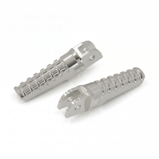 Fußrasten geeignet für Dax und Monkey silberfarben 