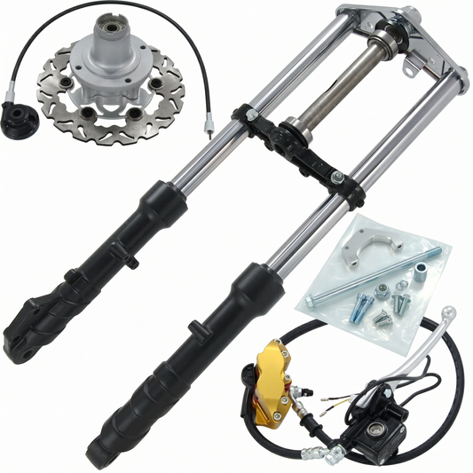 Dax Hydraulic front fork with 30mm disc brake and 4-piston CNC brake caliper 