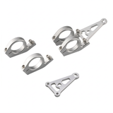 Supports de phare 45mm CNC argent pour montage sur fourches avant USD (45mm)