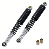 Rear springs set 330mm vintage look – black / chrome Dax