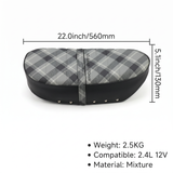 Selle Dax – noire avec motif à carreaux gris - adaptée pour cadres de 2,5 et 3,5 litres 