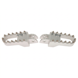 CNC-Machined Aluminum Silver Footrests for Dax and Monkey